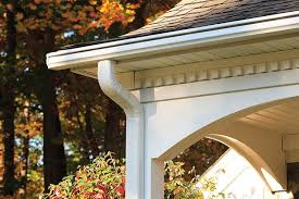 A close up of the gutter on a house